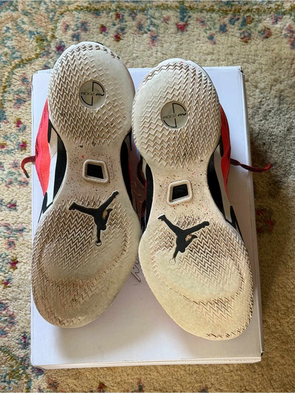 Jordan Men's Red and Black Low-Top Sneakers